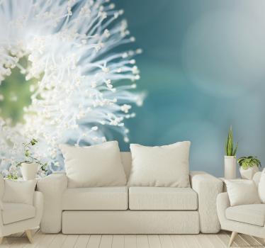 Flower wall mural dandelion seeds - TenStickers