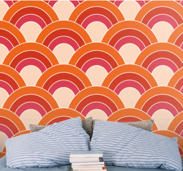 Geometric petals groovy pattern abstract mural - TenStickers