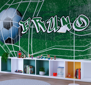 Grafitti goal with name Teenage wall murals - TenStickers