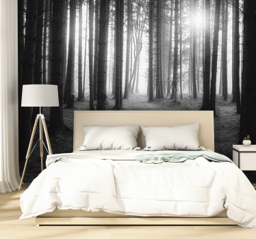 Grey forest wall mural - TenStickers