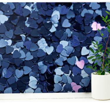 Heart-Shaped Confetti love wall mural - TenStickers