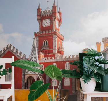 Historic Red Tower city wall mural - TenStickers