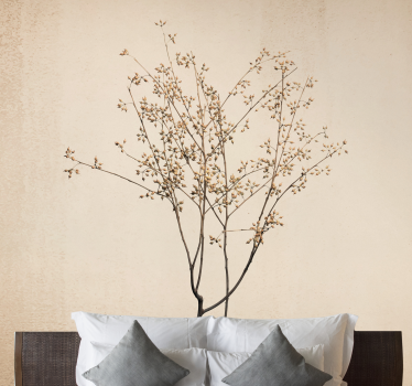 "Japandi" style blossom modern mural wallpaper - TenStickers