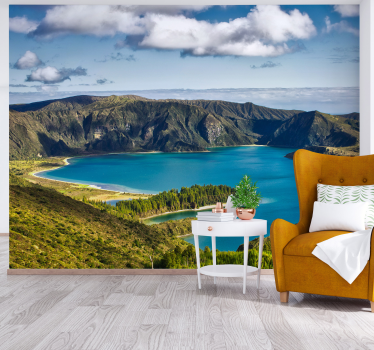 Lake of Fire landscape wall mural - TenStickers