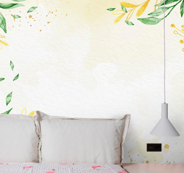 Leaves background Marriage Wallpaper Photo - TenStickers