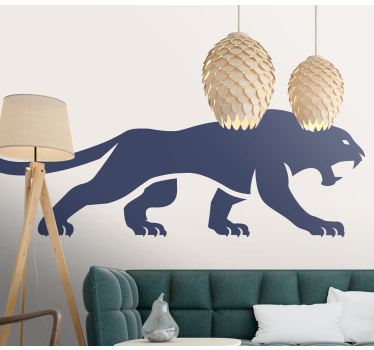 Lion mural majestic lion silhouette - TenStickers