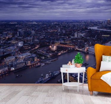 London wall mural london cityscape at night - TenStickers