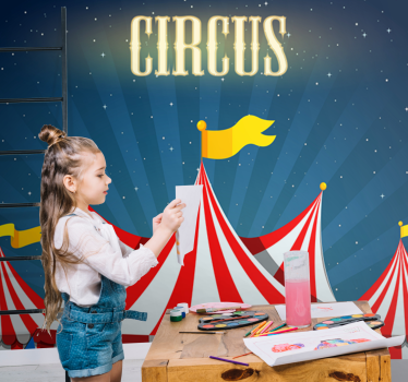 Love wall mural circus fun - TenStickers