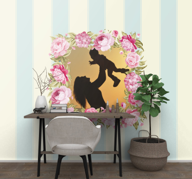 Love wall mural mother and child - TenStickers