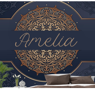 Mandala wall mural elegant pattern design - TenStickers