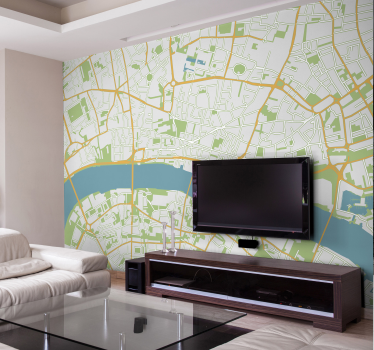 Map City wall mural - TenStickers