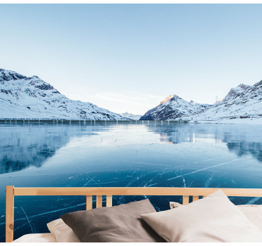 Mountain and snow design Marriage Wallpaper Photo - TenStickers