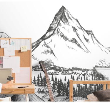 mountain peaks illustration Children Wall Murals - TenStickers