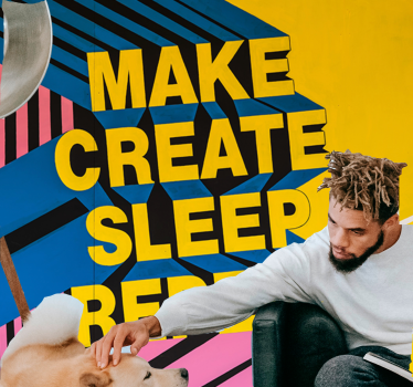 Mural quote live creatively every day - TenStickers