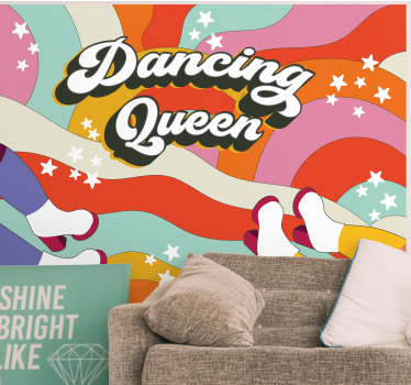 Music mural dancing queen atmosphere - TenStickers