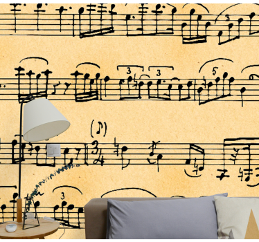 Music mural music sheet designs - TenStickers