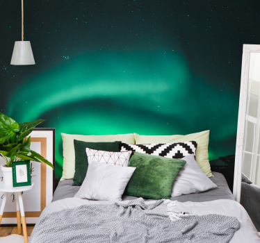 Nature wall mural aurora borealis display - TenStickers