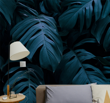 Nature wall mural exotic leaf pattern - TenStickers