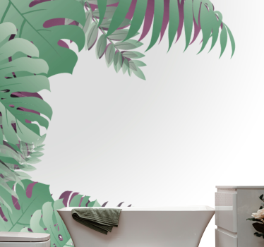 Nature wall mural tropical leaf design - TenStickers