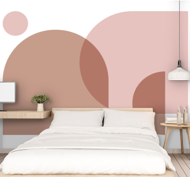 New geometric boho style abstract mural - TenStickers