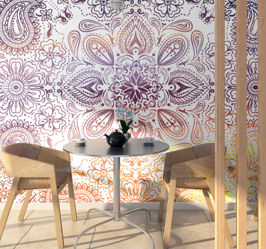Paisley Tile zen wallpaper - TenStickers