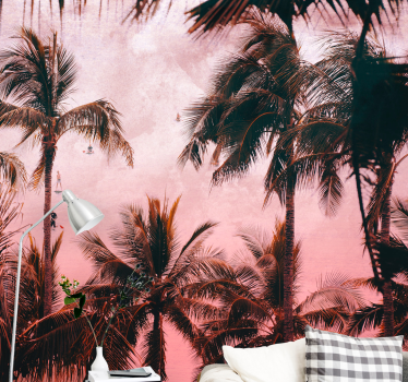 Palm trees during daytime landscape tree wall mural - TenStickers