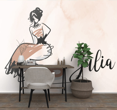 Personalised Fashion wall murals for teenage bedrooms - TenStickers