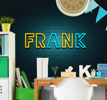 Personalised glowing name custom murals - TenStickers