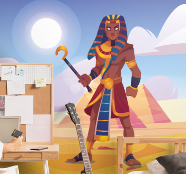 Pharaoh Ramses II design modern mural wallpaper - TenStickers