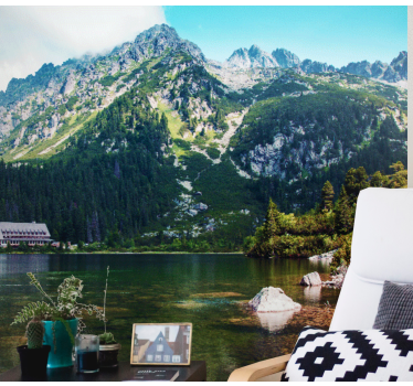 Polish Tatry Lake mountain mural - TenStickers