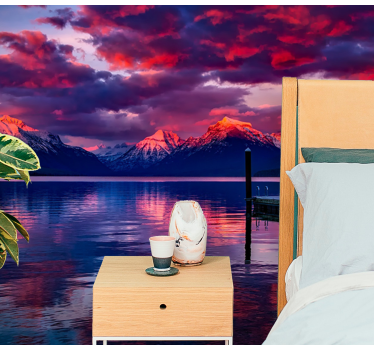 Pretty sunrise in the mountains Marriage Wallpaper Photo - TenStickers
