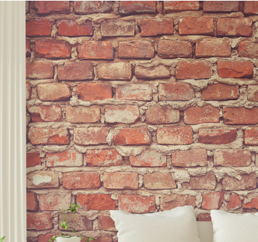 Raw style old design brick mural - TenStickers