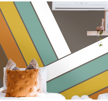 Retro 70's stripes vintage mural - TenStickers