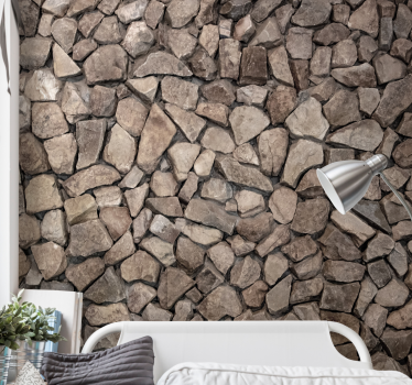 Rustic style 3D stones murals - TenStickers