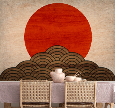 Rustic Sun Art Wood wood mural - TenStickers