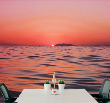 Sea mural twilight over the ocean - TenStickers