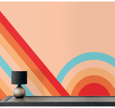 Semicircles 70's pop vintage mural - TenStickers
