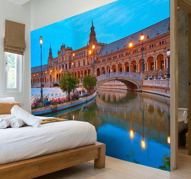 Sevilla in the evening mural wallpaper - TenStickers