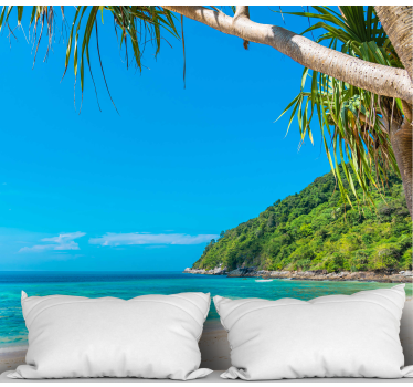 Sights to caribbean sea under the sea wall mural - TenStickers