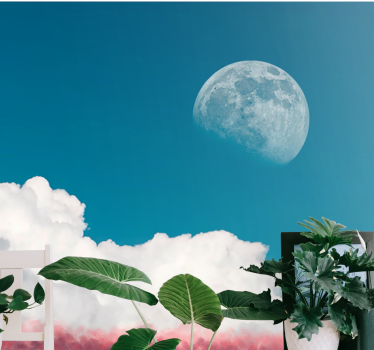 Sky mural lunar cloud perspective - TenStickers