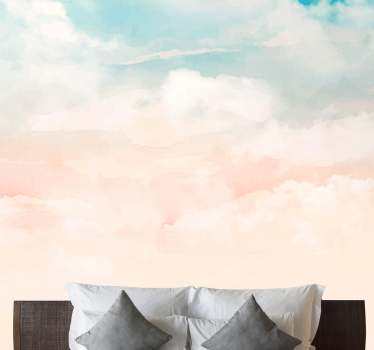 Sky mural soft cloudscape view - TenStickers