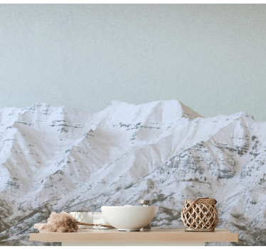 Snowy Landscape mountain wall mural - TenStickers