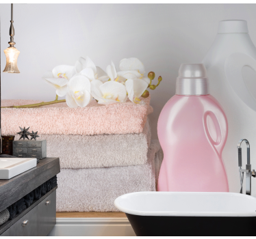 Soft Towels Arrangement bathroom mural - TenStickers