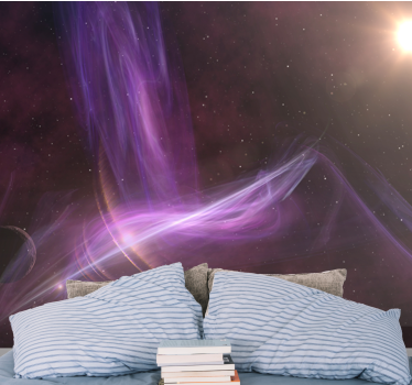 Space mural cosmic purple swirls - TenStickers