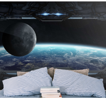 Space views 3D effect mural wallpaper - TenStickers