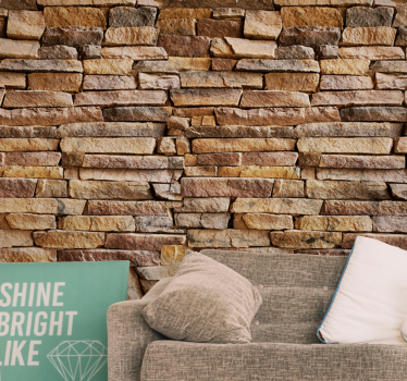 Stone wall mural natural stone texture - TenStickers