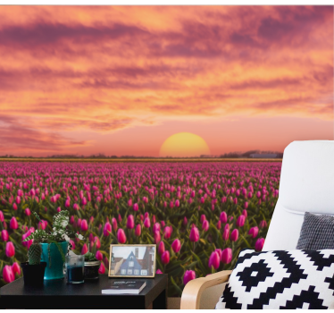 Sunrise and tulipe photo mural - TenStickers