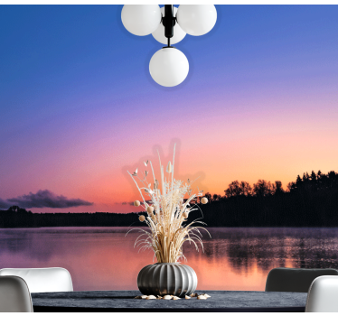 Sunset Mazury Lake  landscape murals - TenStickers