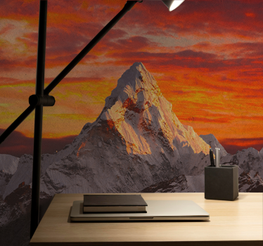 Sunset on Himalaya Mountains mural - TenStickers