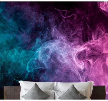 Texture wall mural flowing smoke patterns - TenStickers